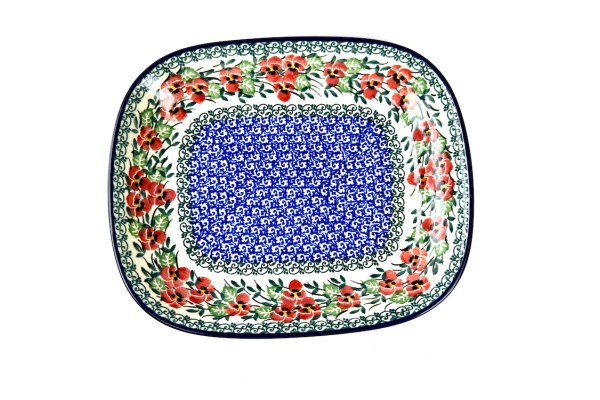 159 Bunzlau Rechthoekige schaal 2537X 159 Schotel rechthoek 22,5x19cm